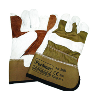 Leather Double Palm High Durability Work Glove, Superior Abrasion and Heat Resistance, Ergonomic Comfort for Welding, Metal Fabrication, and Construction, Extended Protection for Demanding Tasks